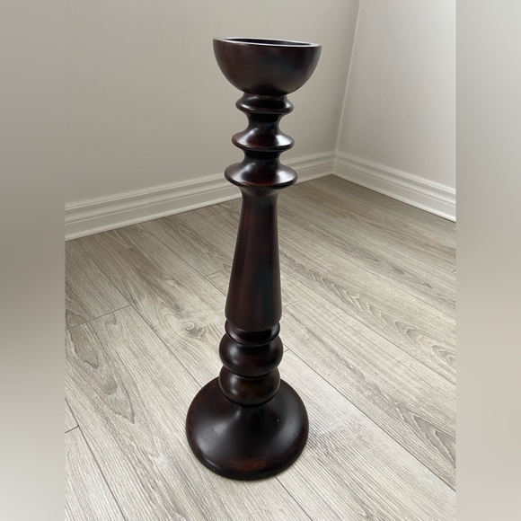 *HOST PICK* 2 POTTERY BARN Candle Holders  🕯️🕯️Fruitwood - Picture 3 of 14